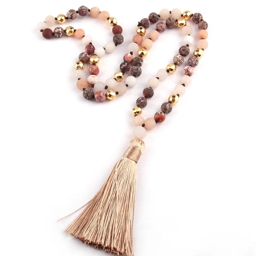 Magnesite Tassel Necklace